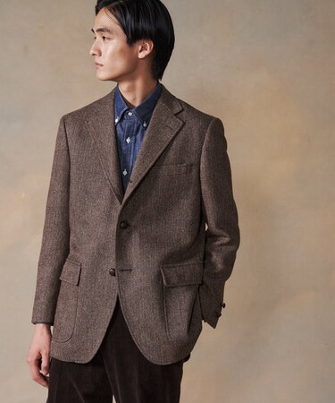RING JACKET ヘリンボーンジャケット リネン ためる セットアップ