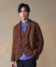 ダブルジャガードニットジャケット