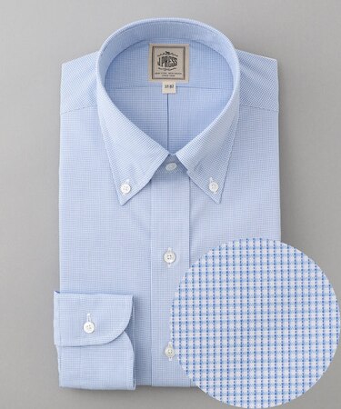 【Single Needle Tailoring / 形態安定】ブロードチェック シャツ / B.D.