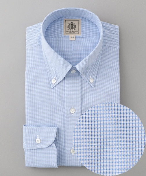 【Single Needle Tailoring / 形態安定】ブロードチェック シャツ / B.D.