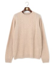【KING SIZE】【Cash Lamb's Wool】ケーブルクルーネック ニット