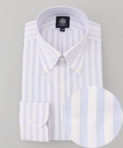 【PREMIUM PLEATS / 形態安定】ダッパーストライプシャツ / B.D.