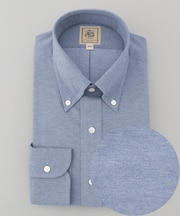 【Single Needle Tailoring / 形態安定】スムースハイゲージニット シャツ / B.D.