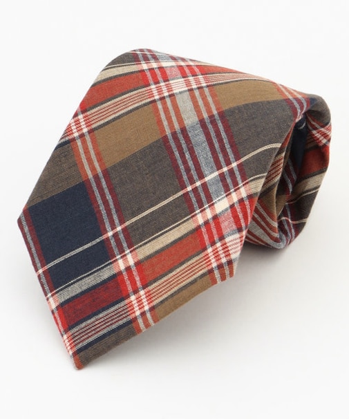 マドラスチェック ネクタイ