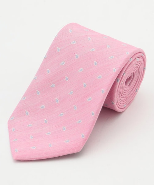 【SILK LINEN COLLECTION】ペイズリー柄 ネクタイ