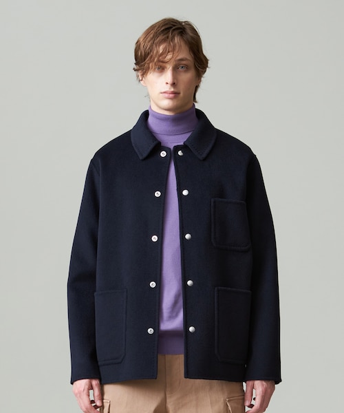 未使用 約18万 j.press カシミアWフェイス 3パッチ カバーオールL WEB限定カラー有】カシミアWフェイス 3パッチ カバーオール