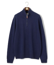 【KING SIZE】【Cash Lamb’s Wool】ハーフジップニット