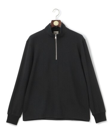 ダウンファブリック ハーフジップ スウェット