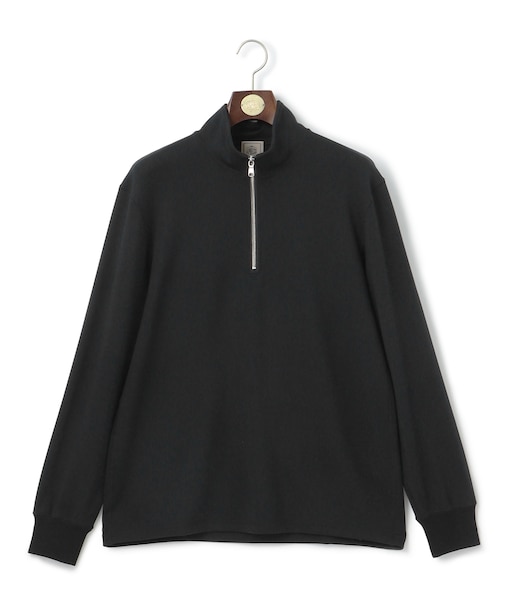 ダウンファブリック ハーフジップ スウェット