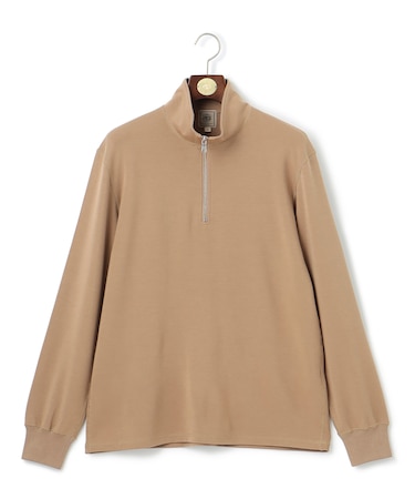ダウンファブリック ハーフジップ スウェット