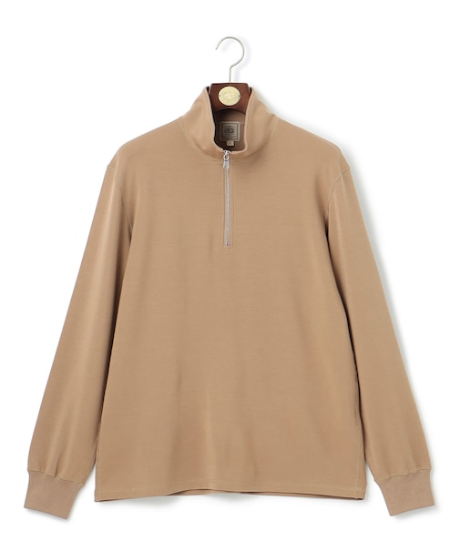 ダウンファブリック ハーフジップ スウェット