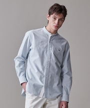 【IVY COLLECTION】【毎シーズン大好評】バックブル ロンストクレイジーパターン バンドカラーシャツ