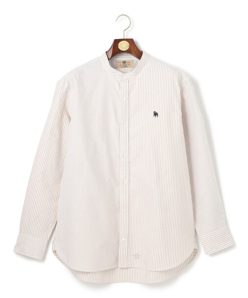 【IVY COLLECTION】【KING SIZE】バックブル ロンストクレイジーパターン バンドカラーシャツ