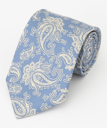 ペイズリーハンドプリント ネクタイ