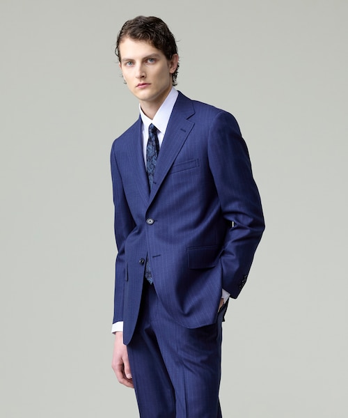ジェイプレス フォーマルスーツ上下 150cm 濃紺 ストライプ ネクタイ付