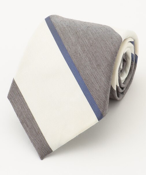 【LINEN MIX COLLECTION】 レジメンタル ネクタイ