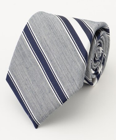 【LINEN MIX COLLECTION】 レジメンタル ネクタイ