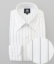 【PREMIUM PLEATS / 形態安定】スーピマコットンボールドストライプ ドレスシャツ / レギュラー