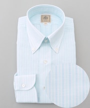 【WEB・一部店舗限定】コットンリネンマルチストライプ シャツ / B.D.