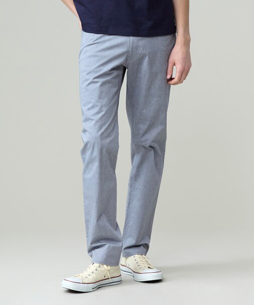 【ストレッチ】シャンブレーストレッチツイル パンツ