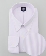 【KING SIZE】【PREMIUM PLEATS / 形態安定】マイクロストライプ ドレスシャツ / B.D.