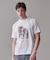 新色登場！【毎シーズン大好評】【UNISEX】ファブリックワッペン バックブルTシャツ