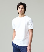 シンプルかつアクセントの効いたデザインが魅力【UVカット / 吸水速乾】【J.PRESS PREMIUM JERSEY】リンクスチドリTシャツ