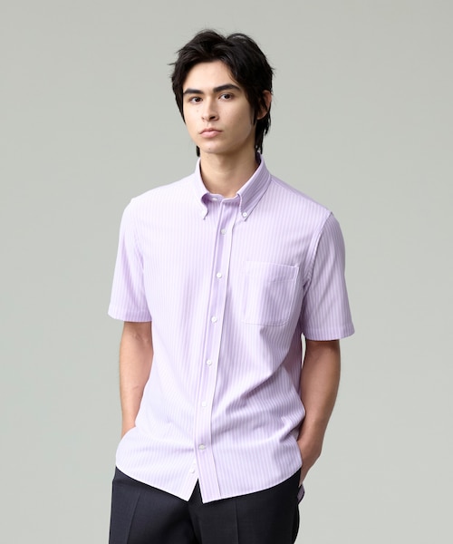 859 新品 ジェイプレス Jプレス マイクロストライプ シャツ L PREMIUM PLEATS ／ 形態安定】マイクロストライプ