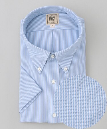 【KING SIZE】【J.PRESS OXFORD JERSEY】カノコインレイマイクロストライプ パッチポケットシャツ / B.D.