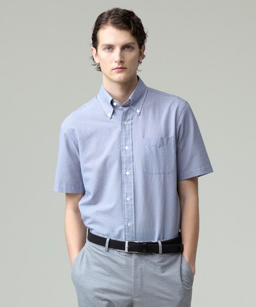 過酷な夏を乗り切るマストな1着！【 高通気性 / 軽量 / ノンアイロン / 撥水】【BEAT HEAT SYSTEM】半袖シャツ / B.D.