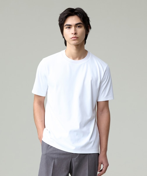 温度に寄り添う服。3シーズンこれ1着【調温機能 / 接触冷感】コンフォーマークルーネック Tシャツ