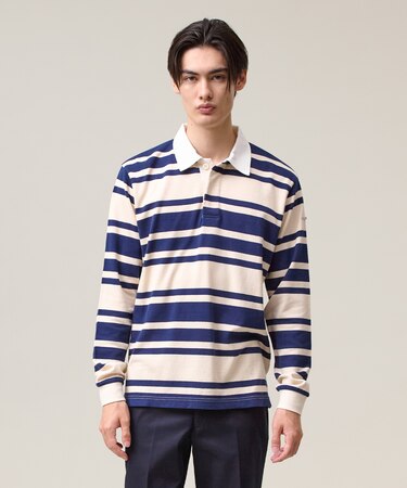ソフトタッチコットンマルチボーダー ラガーポロシャツ