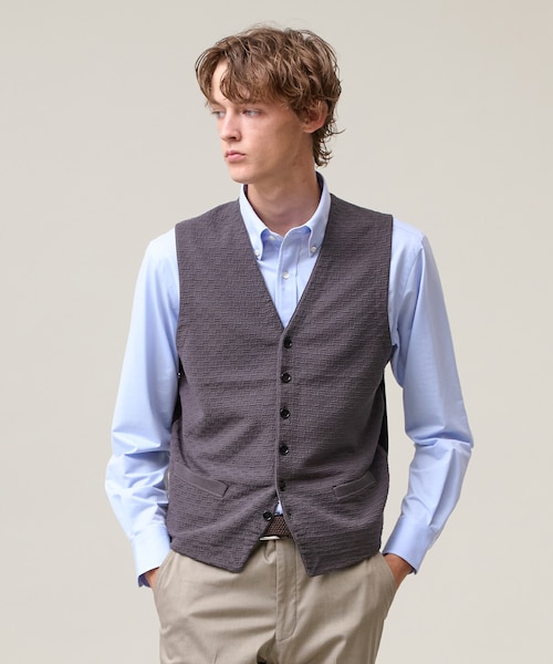 【最終値下げ】Y's ワイズ　ケーブル編みベスト ≪人気作品着分パック≫メンズ前開きベストNo.14 L・LLサイズ