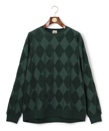 【KING SIZE】アーガイルワントーンリンクス ロングスリーブ Tシャツ