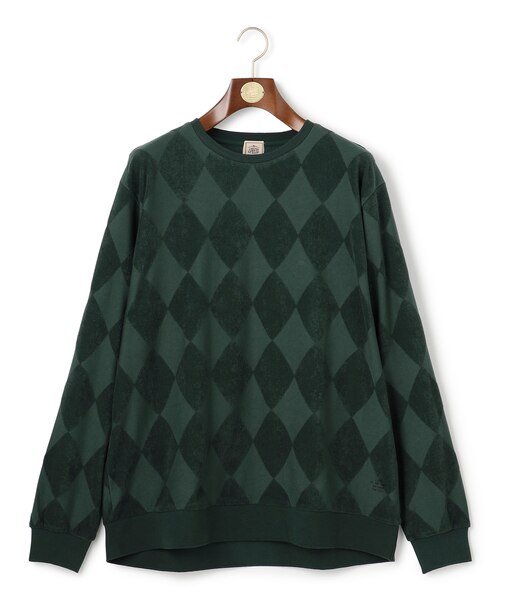 【KING SIZE】アーガイルワントーンリンクス ロングスリーブ Tシャツ