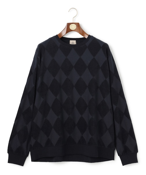 【KING SIZE】アーガイルワントーンリンクス ロングスリーブ Tシャツ