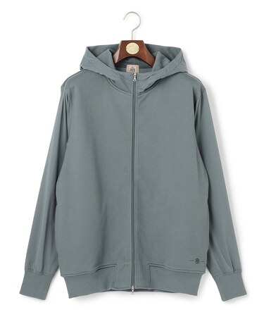 お出かけシーンにも最適【J.PRESS PREMIUM JERSEY】ジャガードリンクス コンビパーカー