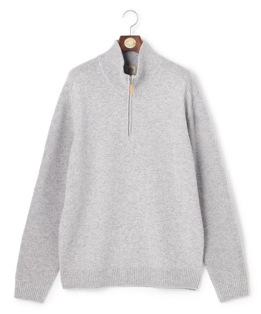 【KING SIZE】【Cash Lamb's Wool】ハーフジップ ニット_25年モデル