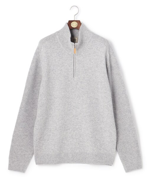 【KING SIZE】【Cash Lamb's Wool】ハーフジップ ニット_25年モデル