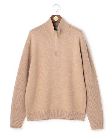 【KING SIZE】【Cash Lamb's Wool】ハーフジップ ニット_25年モデル