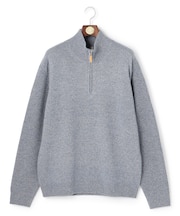 【KING SIZE】【Cash Lamb's Wool】ハーフジップ ニット_25年モデル