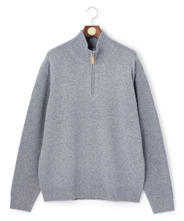 【KING SIZE】【Cash Lamb's Wool】ハーフジップ ニット_25年モデル
