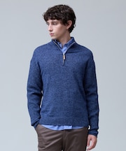 【Cash Lamb's Wool】ハーフジップ ニット_25年モデル