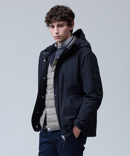 3シーズン着られる贅沢【3WAY SYSTEM / 撥水 / ストレッチ】マウンテンパーカー / ダウンライナーデタッチャブル