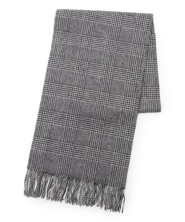 リバーシブルカシミヤ チェックマフラー