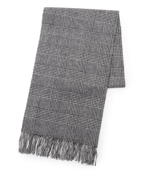 リバーシブルカシミヤ チェックマフラー