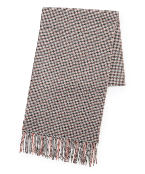 リバーシブルカシミヤ チェックマフラー