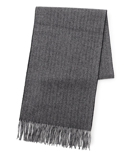 リバーシブル カシミヤマフラー