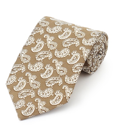 ハンドプリントペイズリー ネクタイ
