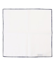 無地ヘムプリントリネン チーフ